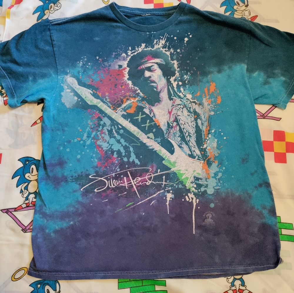 Jimi Hendrix tie dye Y2K cut tag size medium